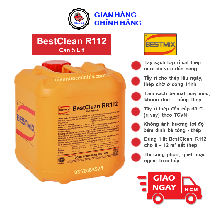 Can 5 Lít Chất Tẩy Gỉ BestClean R112