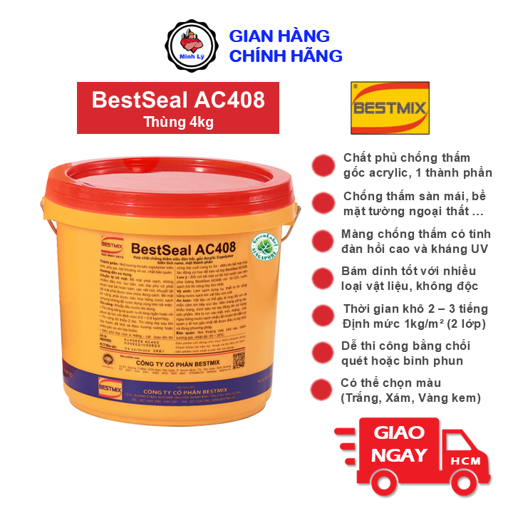 Thùng 4Kg Sơn Chống Thấm BestSeal AC408 Nano Acrylic