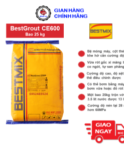 Bao 25kg BestGrout CE600 Vữa Rót Cường Độ Cao Không Co Ngót