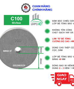Viên Kê Bê Tông UHPC C100 (50v) Cường Độ Cao