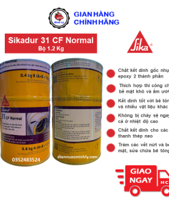 Bộ 1.2kg Keo Cấy Thép Sikadur 31 CF Gốc Epoxy