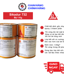 Bộ 1kg Sikadur 732 Chất Kết Nối Bê Tông Mới Và Cũ Gốc Nhựa Epoxy