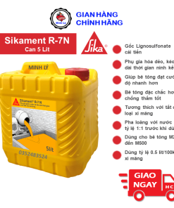Phụ Gia Siêu Dẻo Sikament R7 N Tăng Cường Độ và Độ Sụt Cho Bê Tông