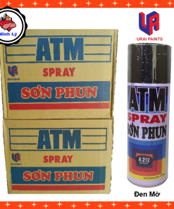 Sơn Phun Đen Mờ A212 Đen Nhám Sơn Xịt ATM Spray (400ml/chai)