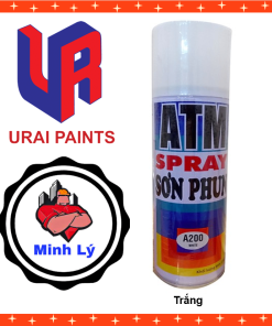 Sơn Phun Màu Trắng A200 Sơn Xịt ATM Spray Cao Cấp (400ml/chai)